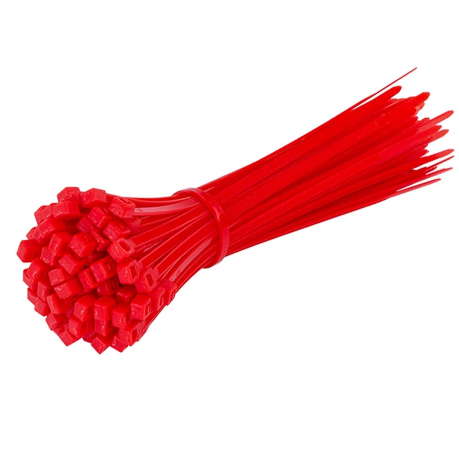 Gbrcen Red Cable Ties 1000Pcs 3X80mm Self-Locking Nylon Cable Ties