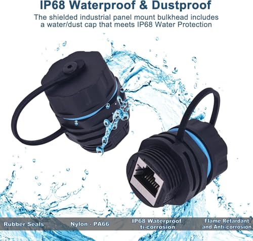 10 conectores RJ45 CAT6 resistentes al agua pack miniatura 2