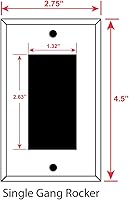 Vista 8 de Art Plates - Decorative Light Switch Plate Cover Plate - Decorative Metal Wall Plate - Combo: Decora - Toggle - Dark Blue Mexican Talavera Tile