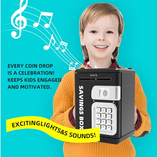 Coffre Électronique à Code - Coffret Jouet Éducatif pour Apprendre à Économiser - 7