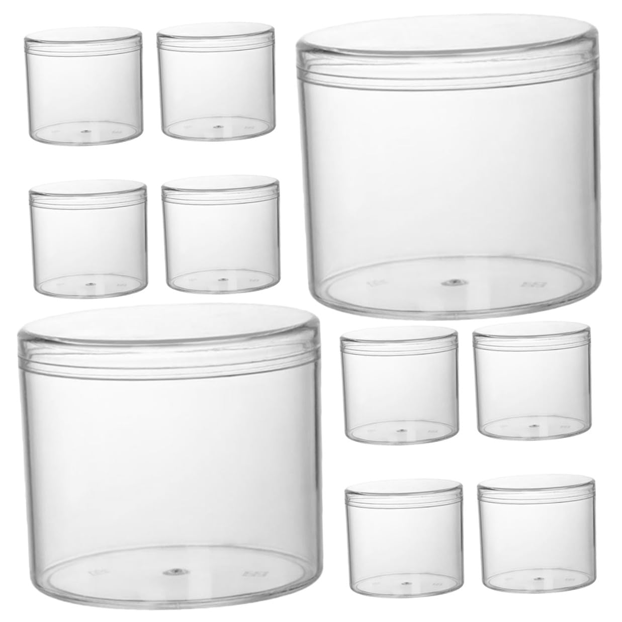 DOITOOL Runde Kunststoff Vorratsgläser 400ml mit Aluminiumdeckel 15 Stück zur Einfachen Organisation Wiederverwendbare Küchenbehälter in Speisekammer