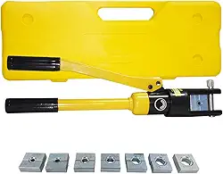 Ideal Mix Alicate Hidráulico Prensa Terminal Crimpa 10 a 300mm Preto com Amarelo