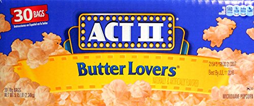 Act II Butter Lovers Microwave Popcorn (3 Ounce, 30 bags)