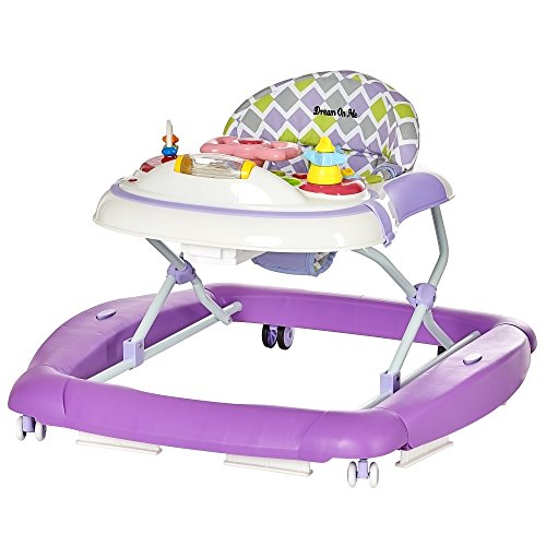 Dream On Me 2 in 1 Crossover Musical Walker and Rocker, Purple