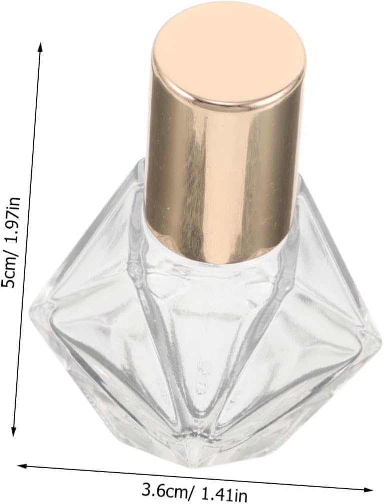 36pcs 8ml Glass Roll on Perfume Bottles with Polygonal Design and Steel Roller Ball Caps for Essential Oil Massage and Travel Aromatherapy