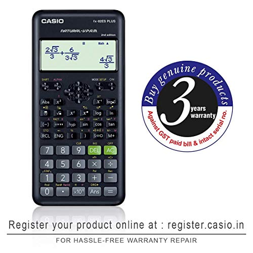 Image of Casio (Refurbished) FX-82ES Plus 2nd Edition-Non-Programmable Scientific Calculator,252 Functions,Black