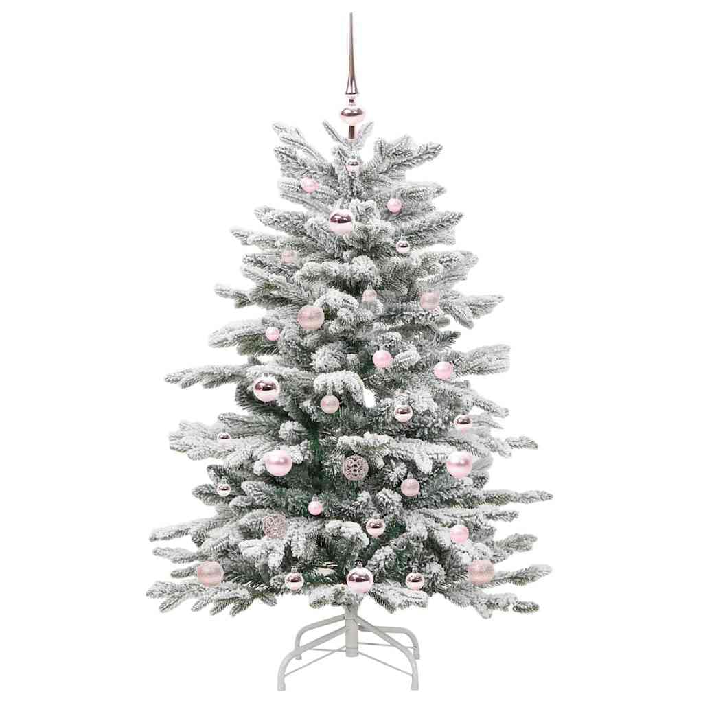 Künstlicher Weihnachtsbaum Weiß 120 cm Kegelform Klappbar aus PE/PVC mit LED Warmweiß USB 5 V Modernes Design für Wohnzimmer Wintergarten Büro