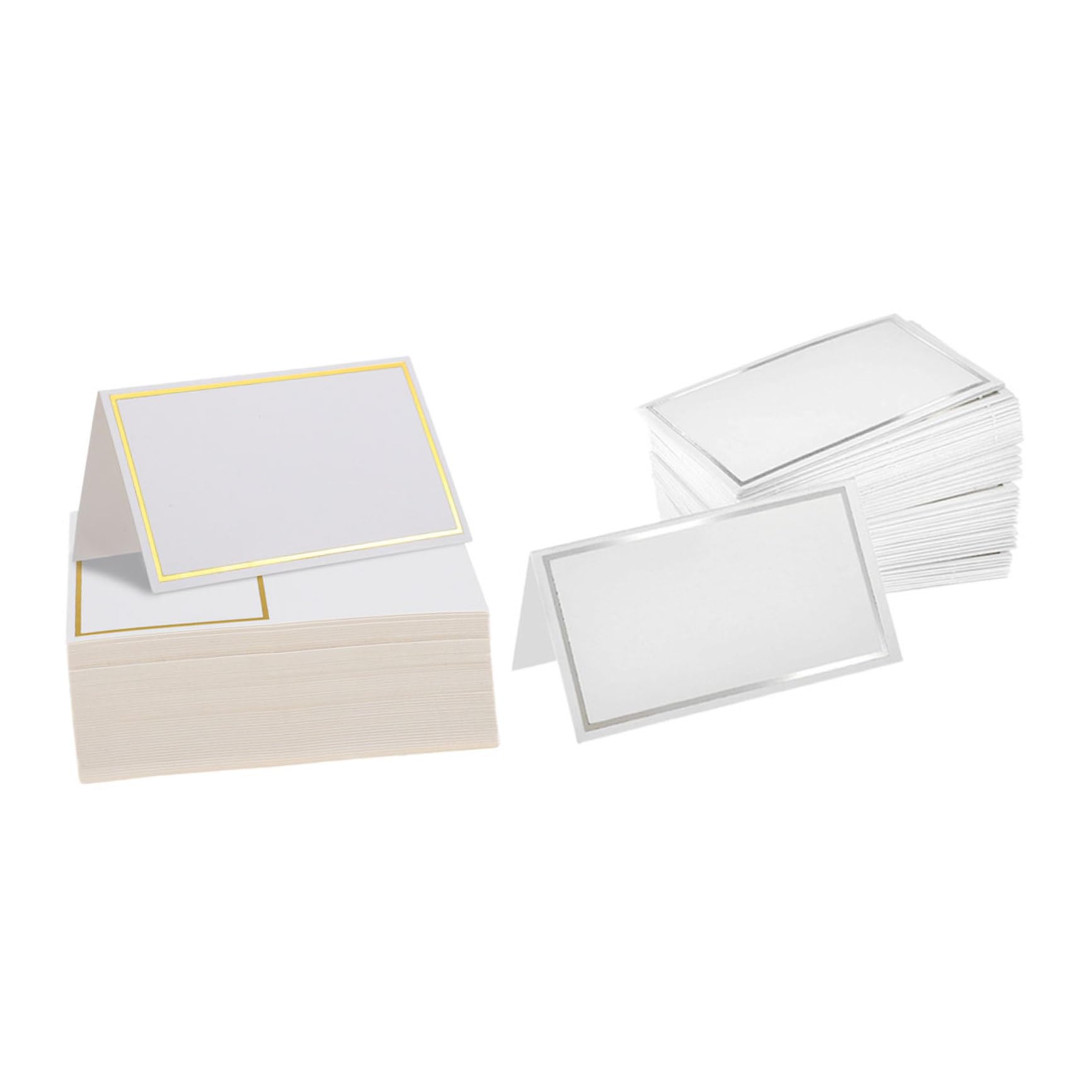 KOMBIUDA 200stücke Tischkarten Mit Bronzing Design Texturierte Zeltkarten Für Hochzeiten Partys Und Veranstaltungen Elegante Platzkarten Für Sitzordnung Und Tischdekoration