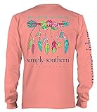 Simply Southern God Country & Family Feathered Arrow Long Sleeve T-shirt (Small)