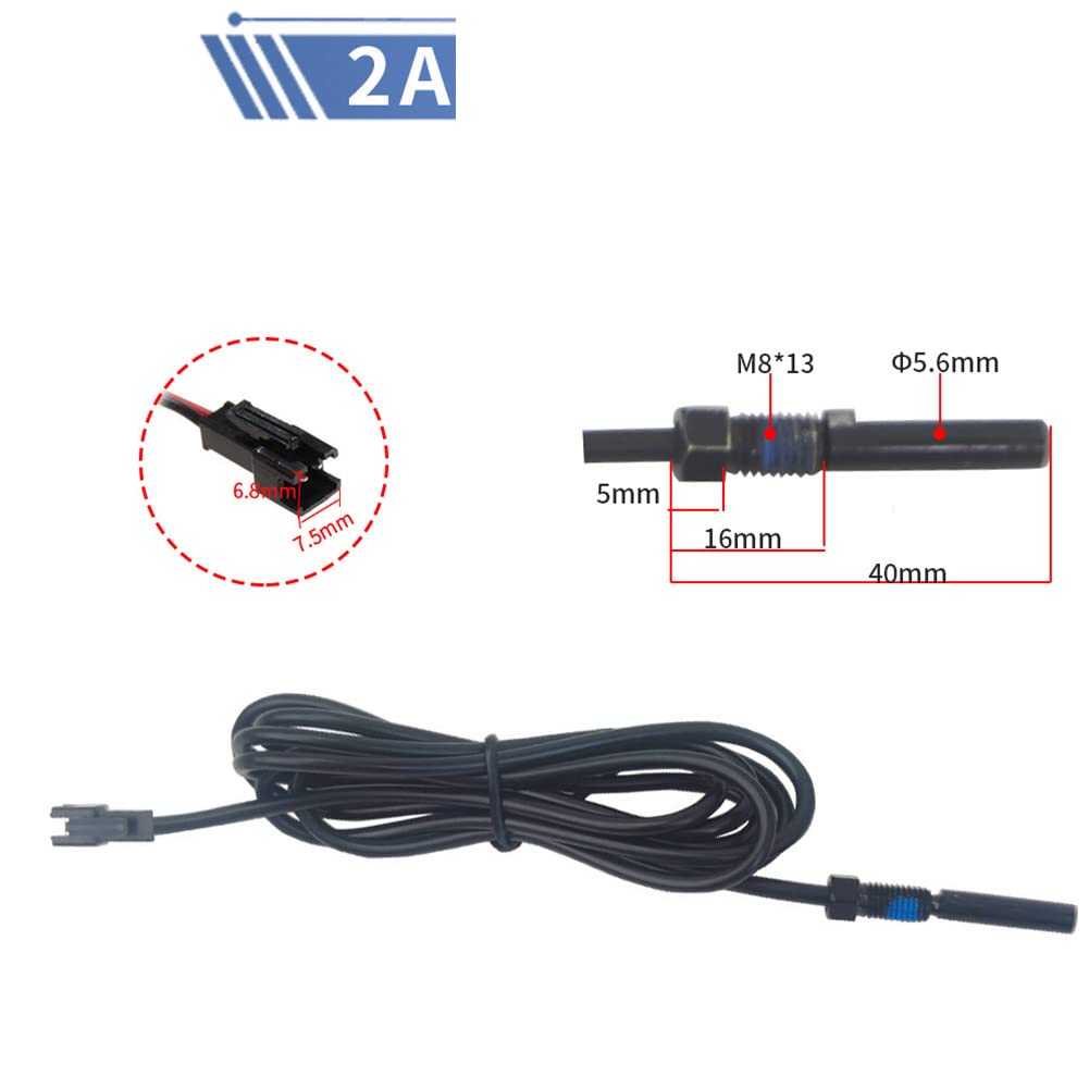 Câble Extension Vélo Électrique M8 3 Broches Mâle Vers 2 Broches Femelle - 16cm Étanche Pour Frein Ebike