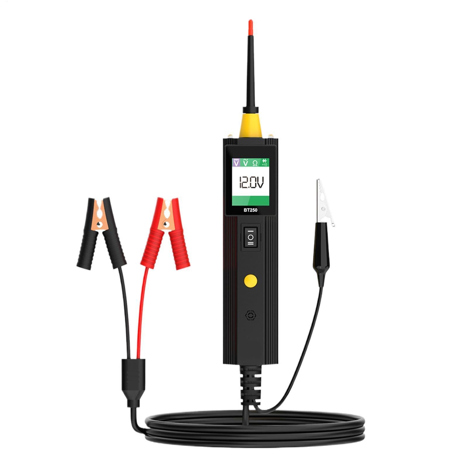Probador de sonda de circuito automático multifunción eléctrico LCD indicador | Herramienta de coche Sonda de circuito automotriz para fusible de baja tensión SUV autocaravana vehículo sedán remolque