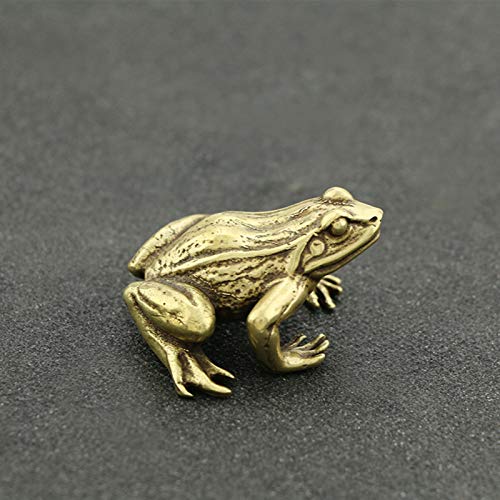 Walbest Frog Display Mold, Distress Brass Frog Figurine Tea Table Paperweight Ornament Decor Display Mold #TOP5