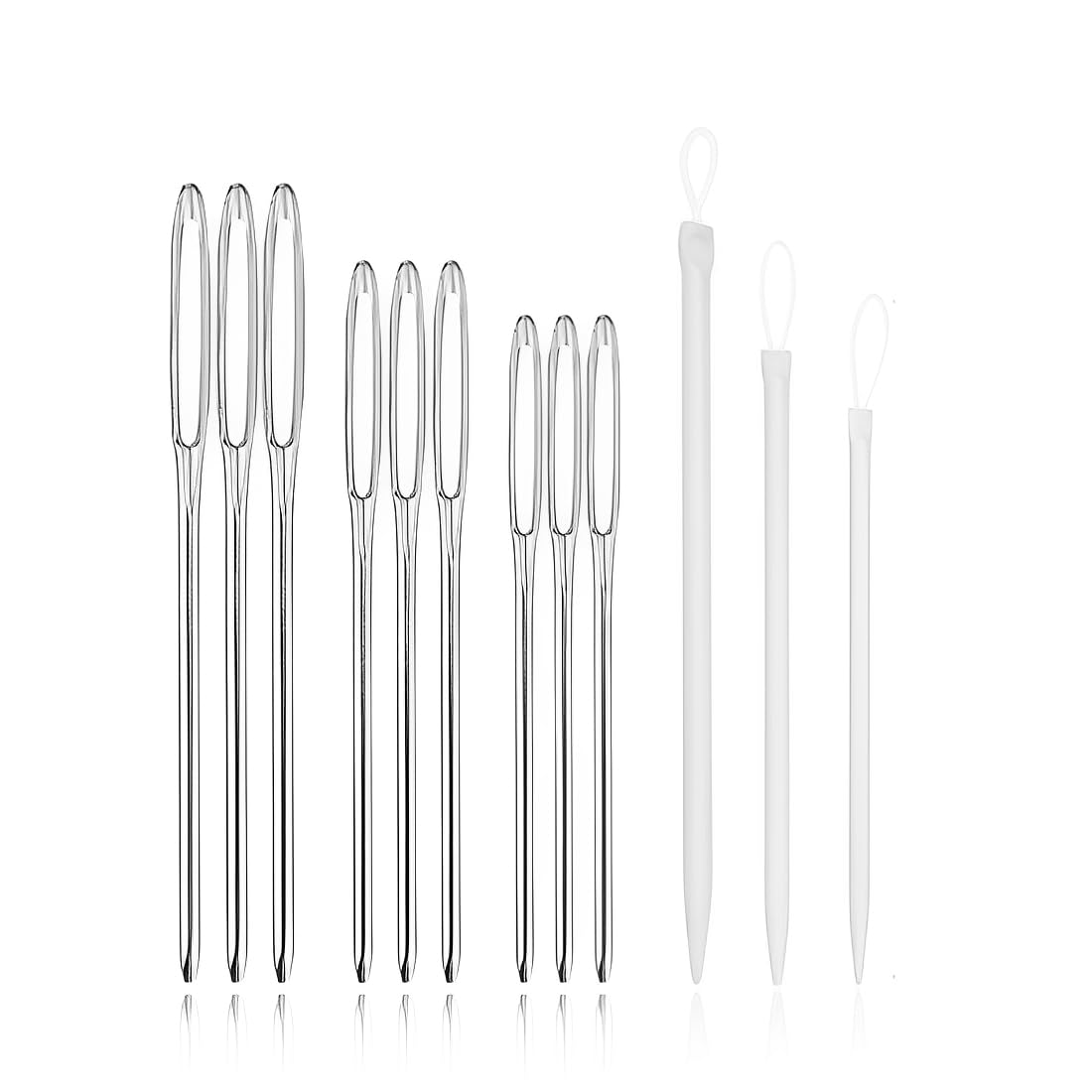 Aghi Da Cucito Ganzoo – 12 Pezzi Con Occhiello Grande E Punta Arrotondata, Lunghezza 69 Mm, Acciaio Cromato - 3