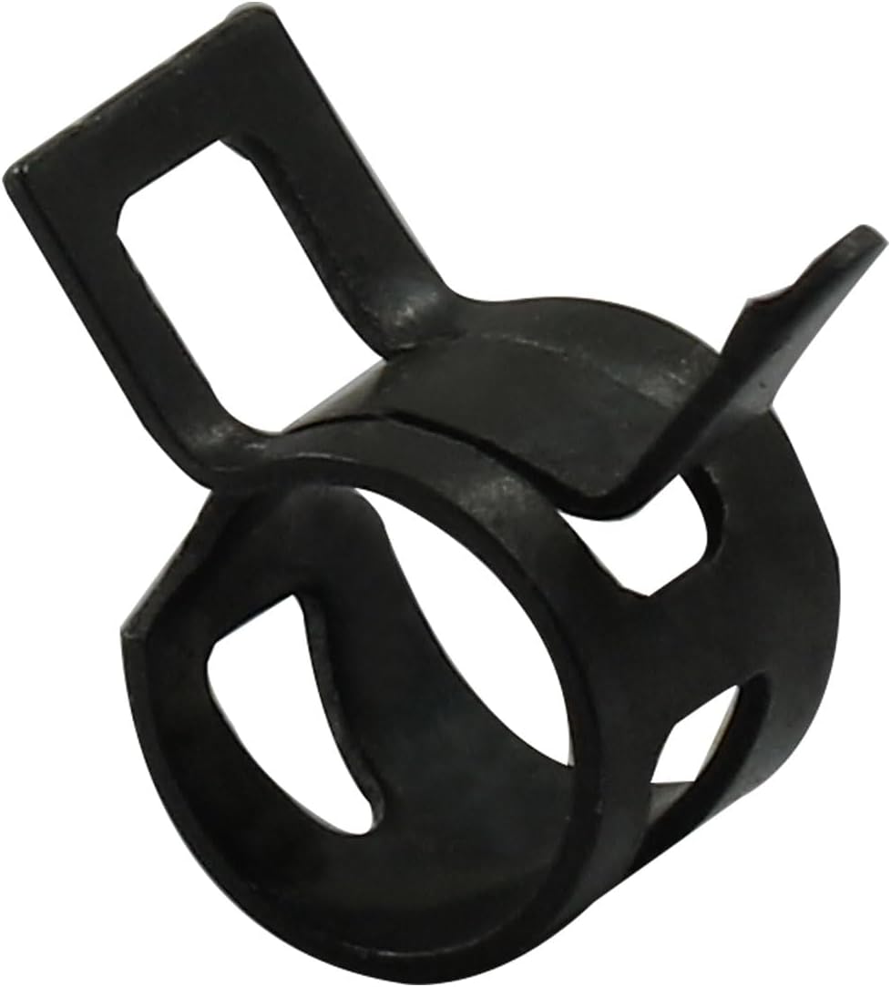 Bivethoi 50Pcs Black Spring Band Type Clips 8mm(5/16Inch) Air Hose Tube Water Pipe Fuel Hose Line Vacuum Hose Clamp, Fit 8.5-9.2mm OD
