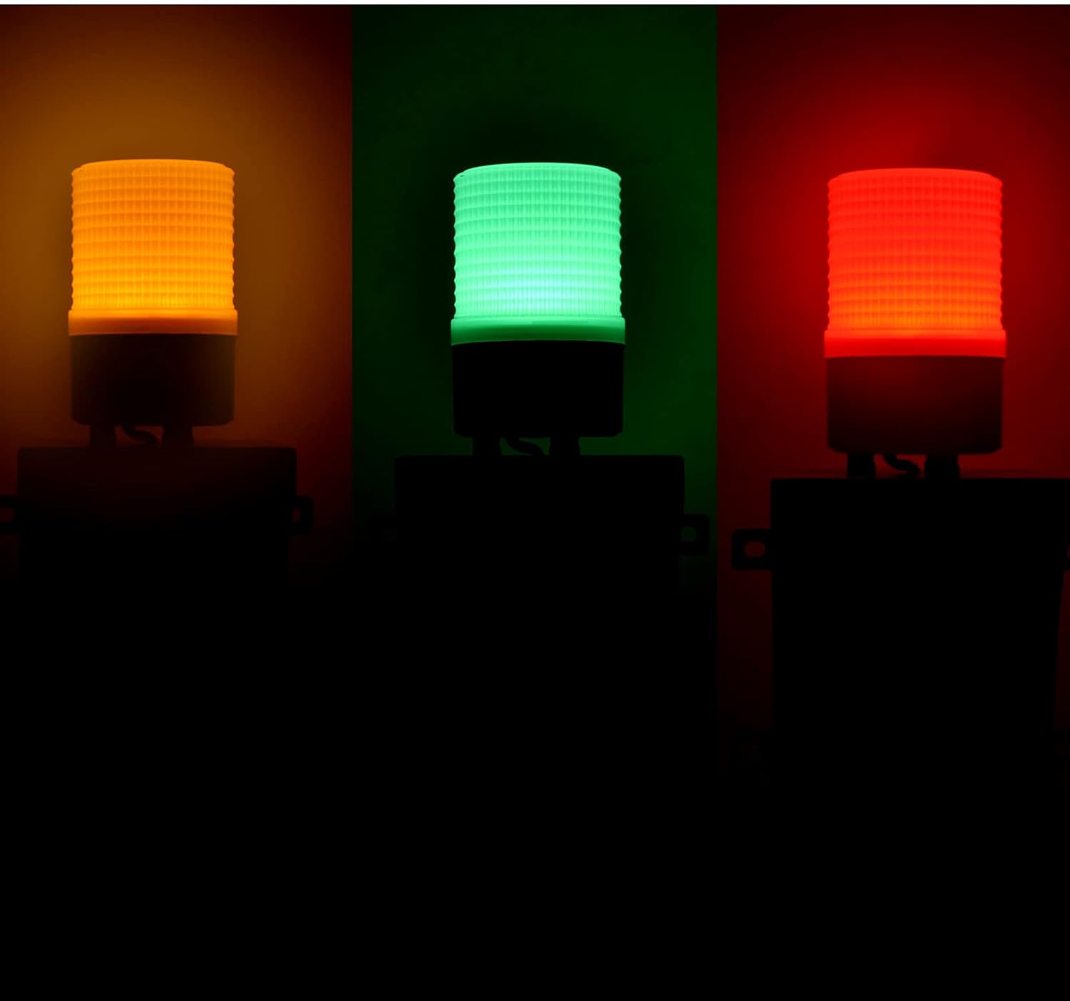 Dry Contact Signal Triggered Security Siren Alarm Waterproof 120dB Horn Speaker Red Yellow Green Strobe Light Siren for Factory Fire Stations Harbours PLC System AC110-120V SLA-315