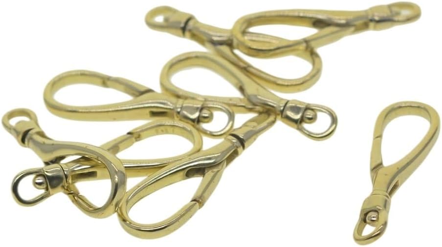 Pocket Watch Swivel Clip Chain 10 Pcs 31mm Mini Small Solid Brass Drop Pocket Watch Swivel Clip Chain Spring Snap Hook