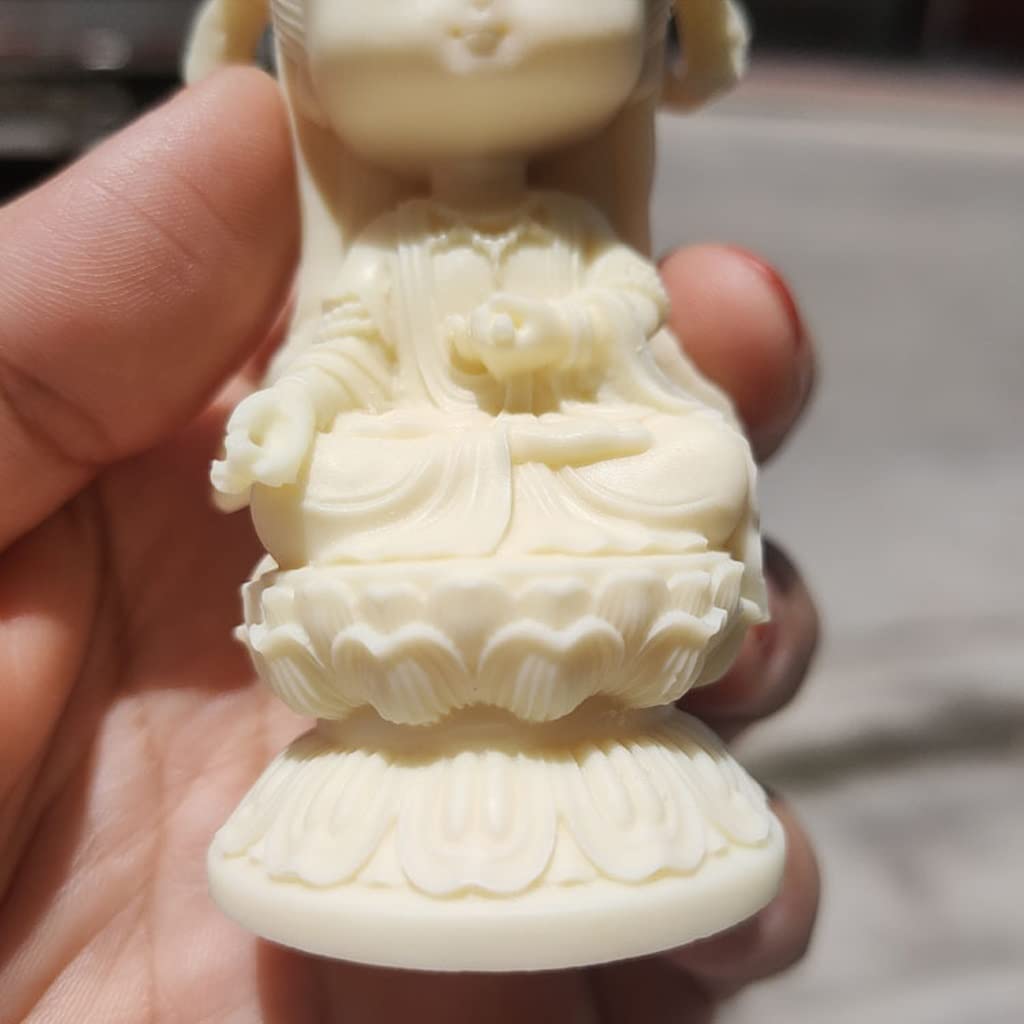 Medytująca statuetka Buddy Guanyin statuetka mała Bodhisattwa statuetka samochodu dekoracje wnętrza statuetki do dekoracji wnętrz zen statuetka medytacja statuetki figurka siedząca rzeźba dekoracja (kolor: A)
