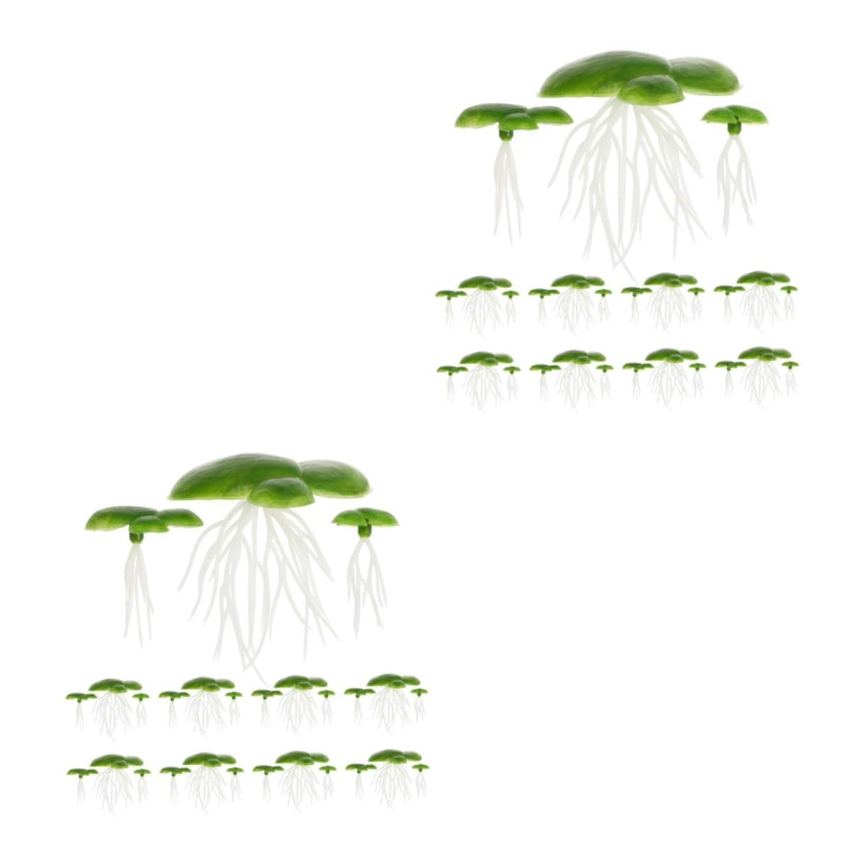 4paquetes Planta Acuática Simulada De Lenteja Artificial para Decoración De Acuarios Flores De Plástico Verde Flotantes para Tanques De Peces