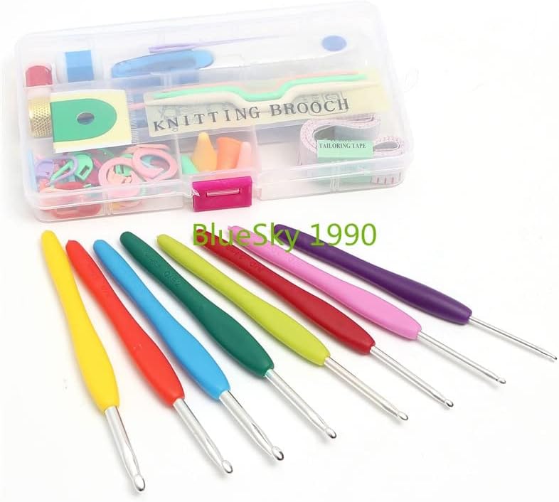 16 Sizes Crochet Hooks Needles Stitches Knitting Craft Case Crochet Set in Case Yarn Hook Stitch Weave Accessories