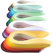 JUYA Single Color Paper Quilling Strips Set 60 Colors 39cm Length One Color 100 Strips per Pack Paper Width 7mm 0.28 in