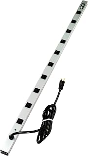 Legrand Wiremold 4810BDS20R CabinetMate Plug-In Outlet Center Unit, 20 Amp Power Strip with 10 Outlets and Computer Grade Surge, 48 Inches Long, 15 Foot Cord, Silver (1 Pack)
