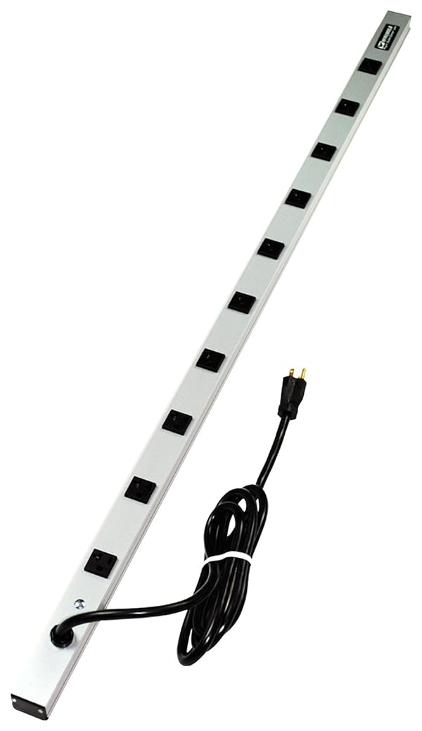 Legrand Wiremold 4810BDS20R CabinetMate Plug-In Outlet Center Unit, 20 Amp Power Strip with 10 Outlets and Computer Grade Surge, 48 Inches Long, 15 Foot Cord, Silver (1 Pack) by Wiremold - Used condition - US$56.85