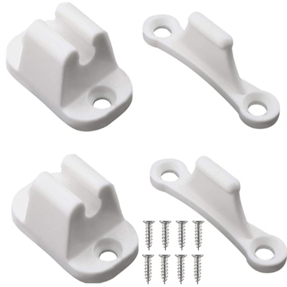Topes para puertas, caravanas y autocaravanas, accesorios para caravanas, autocaravanas de nailon, seguro para puerta de caravana, cerradura de puerta, barcos, caravanas, armarios, 4 unidades