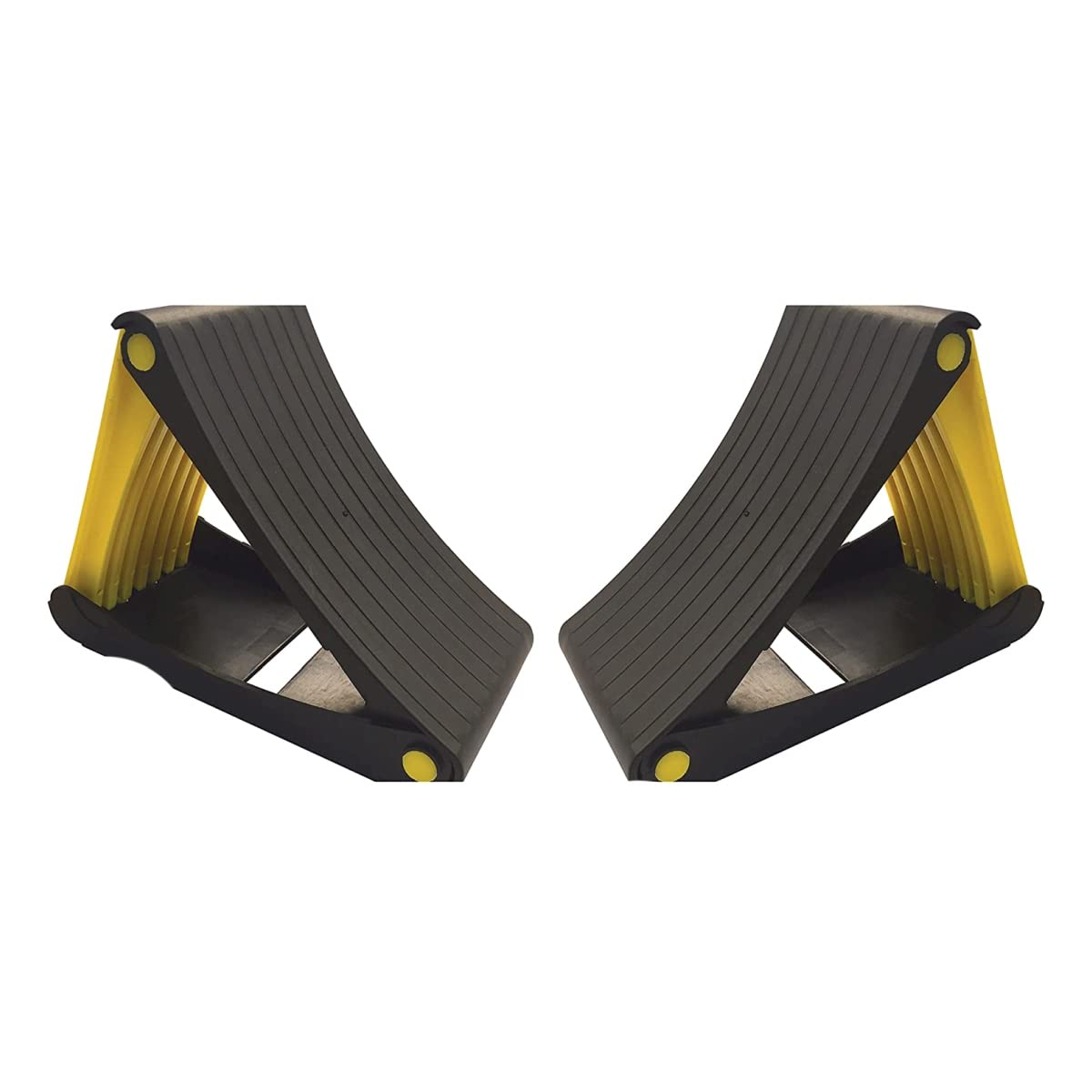MP Essentials Pair of Foldable Wheel Chocks with Spikes for Caravan, Motorhome, Car, Motorbike & Trailer