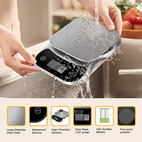 Digitale KüChenwaage Mit Lcd Anzeige,Mfei KüChenwaage Digitalwaage PräZision HochpräZise Lebensmittelwaage Auf Bis 0.1g… – Bild 3