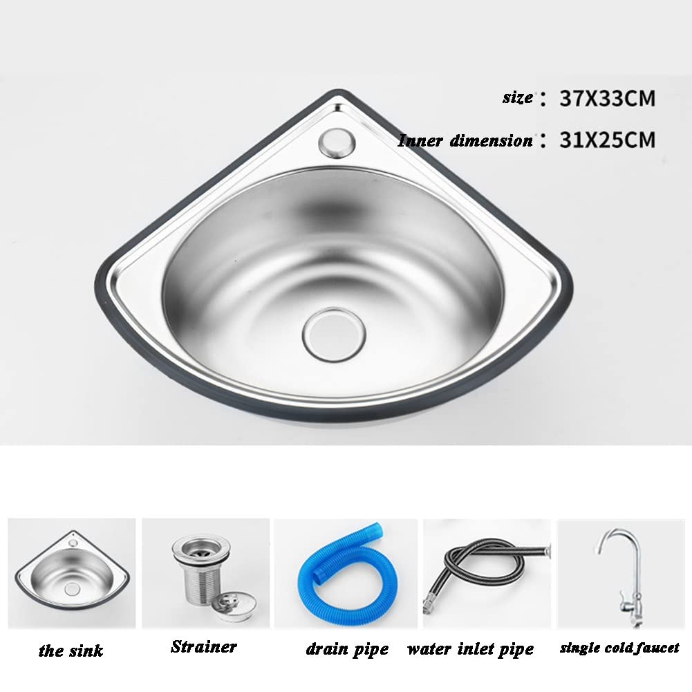 Lave-Vaisselle Multifonctionnel argenté à Un Seul évier, Robuste et épais, Petit Format, Polyvalent, à Suspendre ou à Poser, Format Compact 37 x 33 cm pour Une Utilisation Pratique