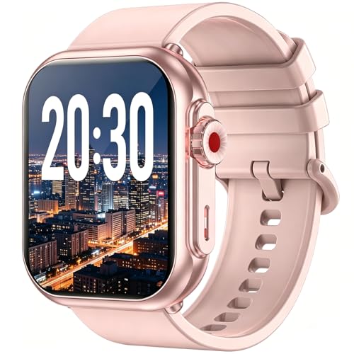 Image of Jacoosa Smart Watch with 1000mAh Large Capacity Battery, Fitness Tracker with Heart Rate Monitor, Sleep Monitor, IP67 Waterproof, Smart Notifications for iOS & Android Phones (Pink)