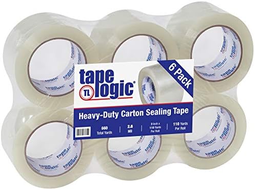 Aviditi Tape Logic 3 Inch x 110 Yard 2.6 Mil Clear, Heavy Duty Acrylic Packing Tape, 6 Pack, Perfect for Packing, Shipping, Moving, Home and Office