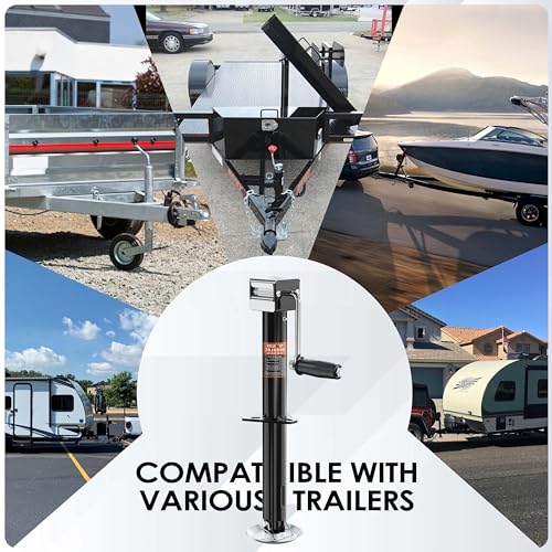YOMILINK 5000 lbs A-Frame Trailer Jack, 15" Lift, Adjustable 5-Level Drop Leg, 5K Jack for RV Trailer Boat by YOMILINK - Image 5
