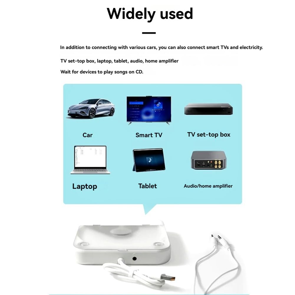 Lecteur CD universel externe pour voiture - Lecteur CD portable avec câble AUX, se branche sur la prise USB de la voiture, connexion sans perte