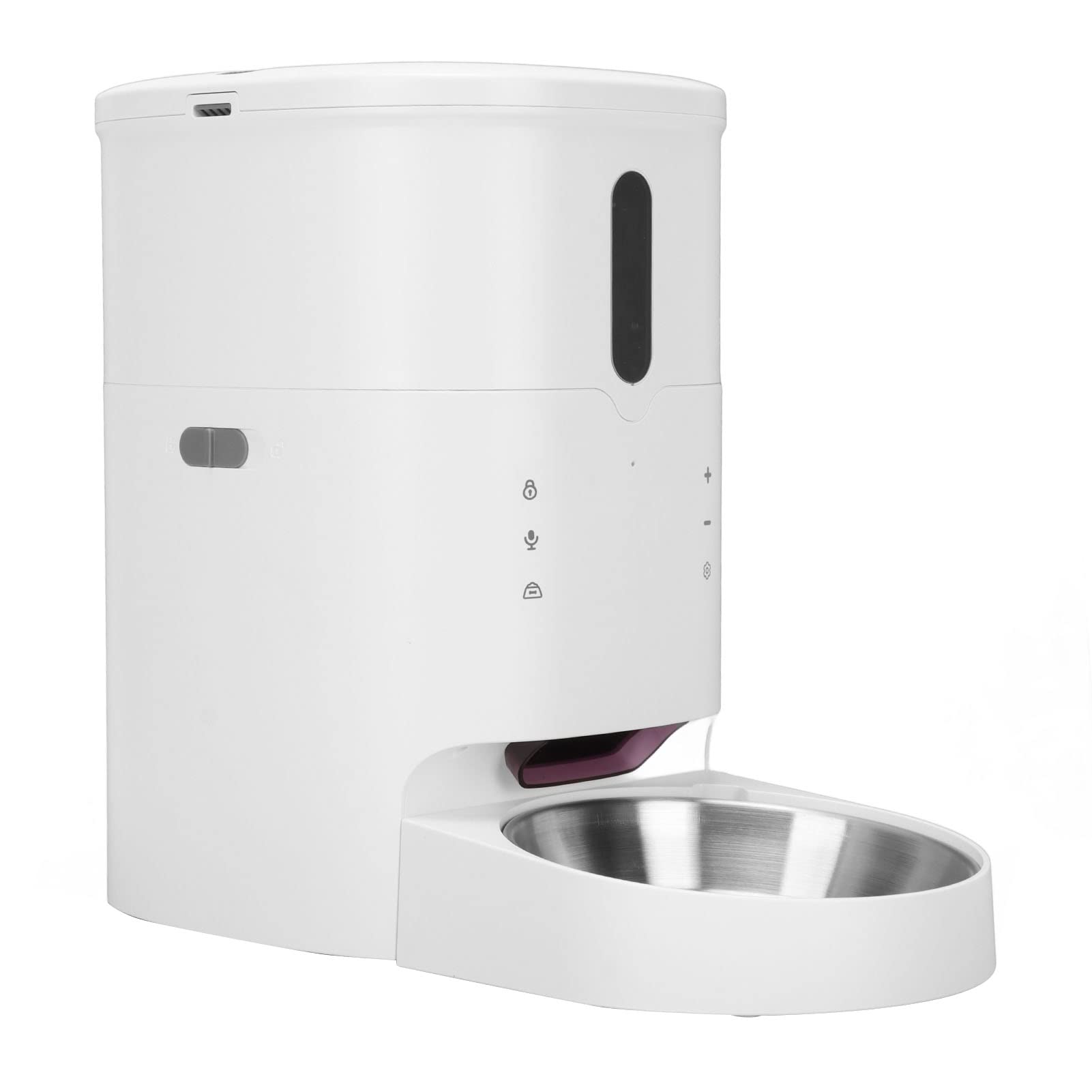 Zerodis Distributore Automatico di Cibo per Animali Domestici, Distributore Automatico di Cibo per Animali Domestici con Alimentazione Temporizzata per 6 Pasti, Ciotola in Acciaio