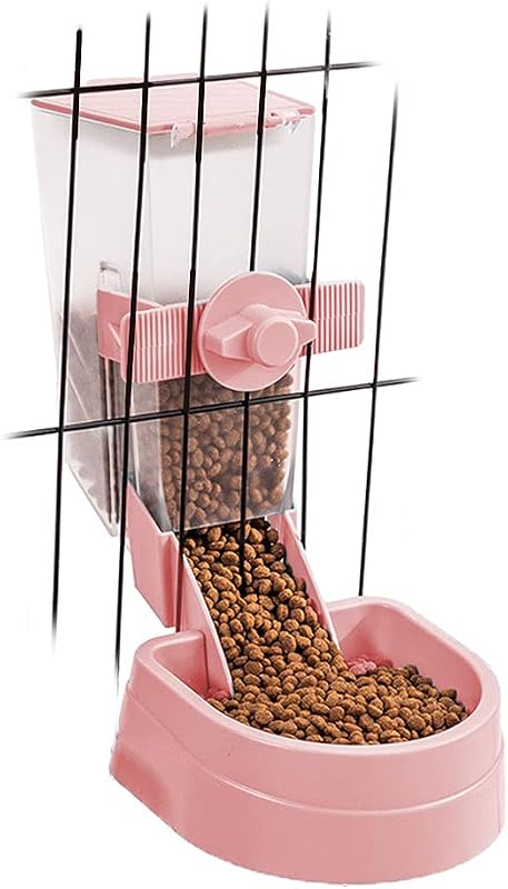 Comedouro Automático para Pequenos Animais com Tampa e Sistema por Gravidade Oncpcare Rosa, 1 L
