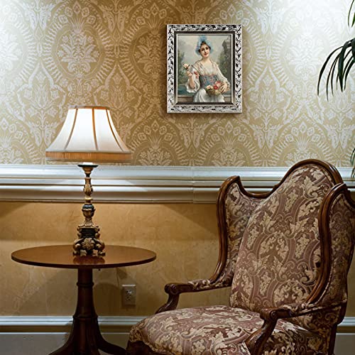 Edenseelake 8X10 Picture Frame Set Of 2, Vintage Photo Frames With Carved Retro Pattern For Wall And Tabletop Decoration, Silver #TOP5