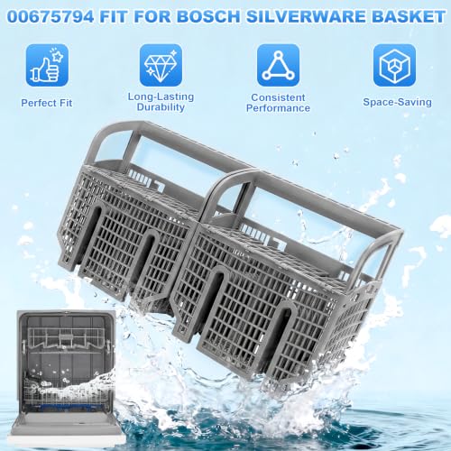 Image of 00675794 Fits Bosch Thermador Dishwasher Cutlery Basket 800 /500 /300 Series