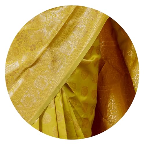 Image of Subham Women Sari Silk Cotton Kanjivaram | Soft Daily Wear Jacquard Design Saree with Blouse Piece