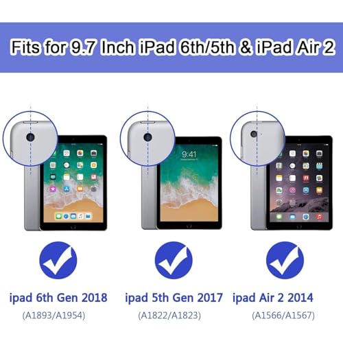 Étui iPad 6e génération marron avec support stylet pour le bureau - 2
