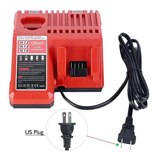 M12 & M18 Multi Voltage Lithium Ion Battery Charger for Milwaukee 48-59-1812 18V&12V Fuel Gauge XC Battery - Thumbnail 7