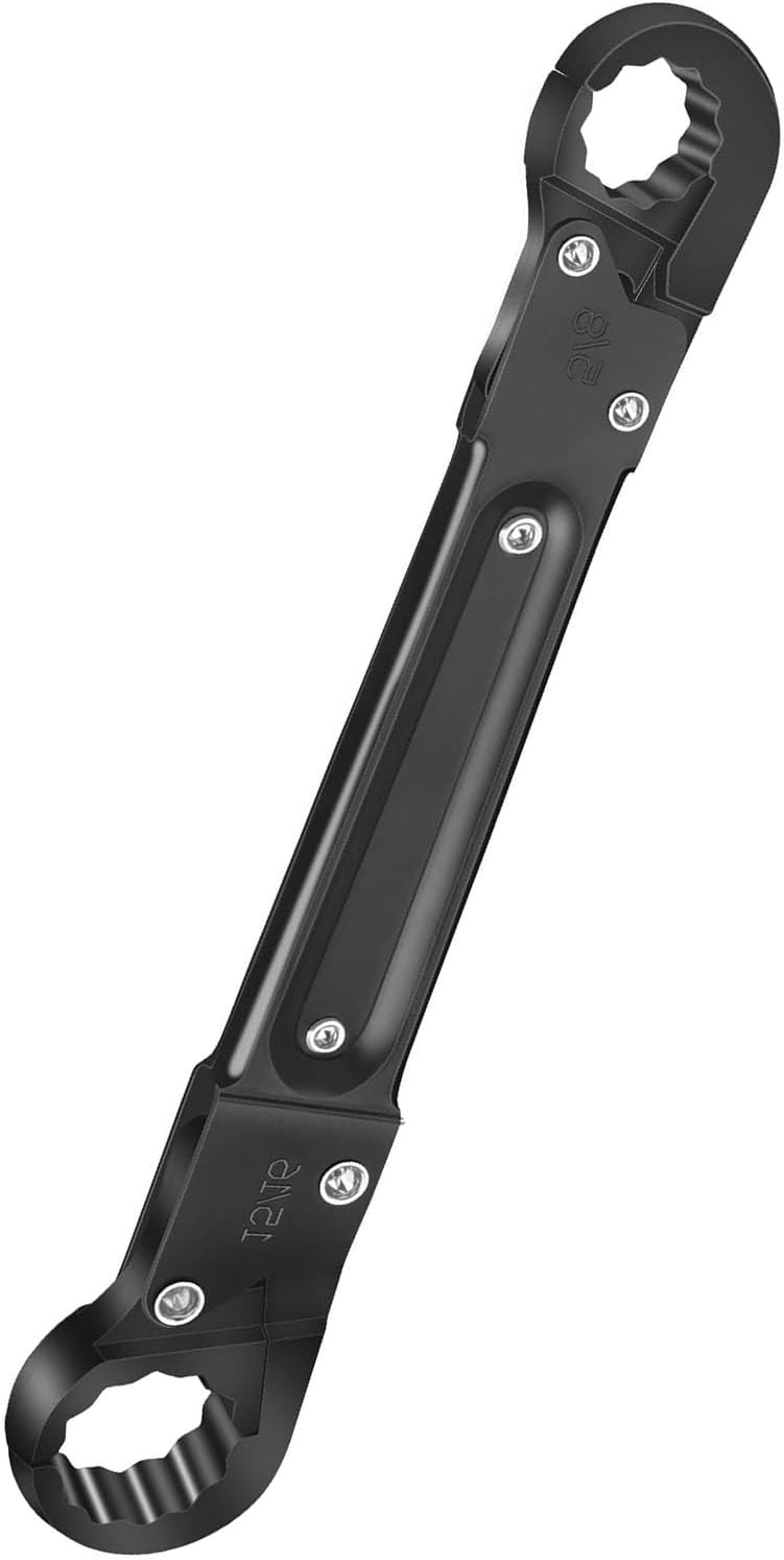 Angle Stop Removal Tool Plated Steel Angle Stop Wrench and Double Ended Pipe Wrench for Bathroom Kitchen Sink Water Heater Plumbing