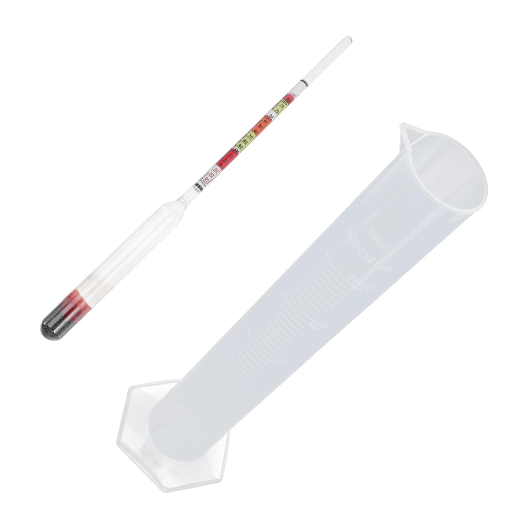 NAMOARLY 1 Set Triple Scale Hydrometer Kit for Wine Making Beer Brewing Hydrometer Tester Accurate Results