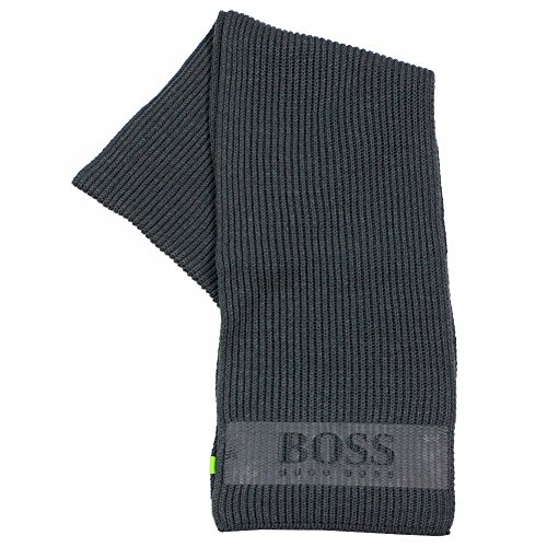 Hugo Boss Men's Scarf_Fuse Dark Grey Knitted Winter Scarf