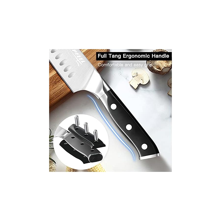 Professional-Chef-Knife-Set-Sharp-Knife-German-High-Carbon-Stainless-Steel-Kitchen-Knife-Set-3-PCS-8Chefs-Knife-7Santoku-Knife5Utility-Knife-Knives-Set-for-Kitchen-with-Gift-Box Topfeel Professional Chef Knife Set Sharp Knife, German High Carbon Stainless Steel Kitchen Knife Set 3 PCS-8" Chefs Knife &7" Santoku Knife&5" Utility Knife, Knives Set for Kitchen
