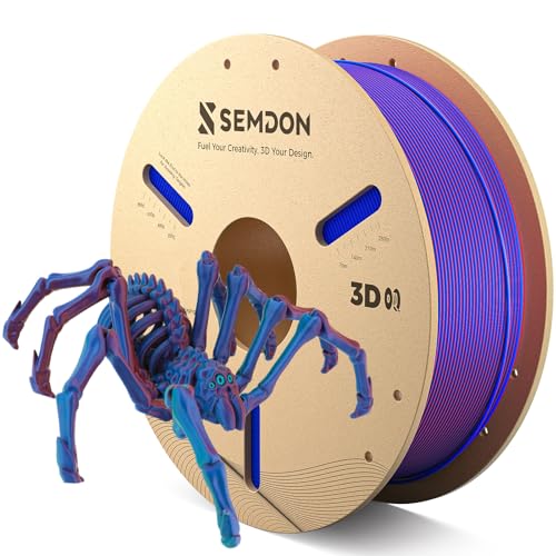 Image of 2026 NEW PLA Filament 1.75mm - Semdon 3D Printer Filament Matte Tricolor Filament 1KG,Red Blue Green