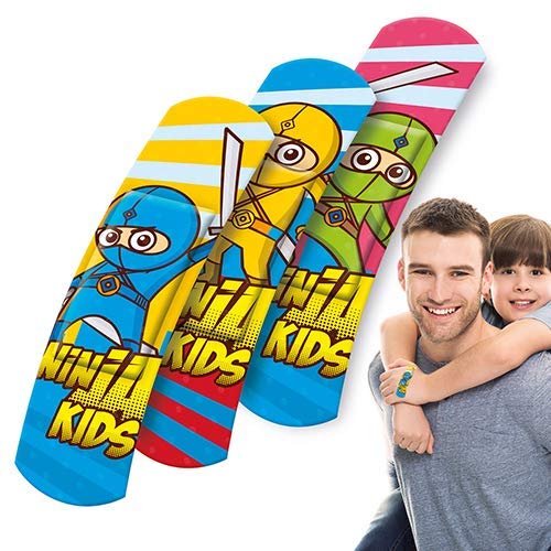 Lifemed Tiritas 6cm X 1,7cm Colores 120 X 1 Paquete "Ninjas " (1200 Parche)