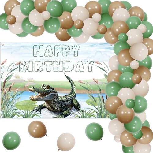 Crocodile Birthday Party Decorations Alligator Happy Birthdays Ba...