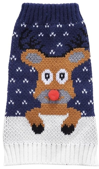 KUTKUT Small Dog Cat Knitted Sweater | Breathable Crochet Knit Pullover | Sweater Shirt Jumper for Puppy Dogs Maltese, Shihtzu etc. and Cats (Size: XL, Adjustable Chest: 40cm - 46cm) (B09H4H3JJM) Amazon Price History, Amazon Price Tracker
