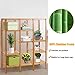 COSTWAY Plant Stand indoor, Bamboo Utility Shelf with Storage Organizer Pots, Wood Outdoor Tiered Plant Shelf for Multiple Plants, for Window, Garden, Balcony, Living Room